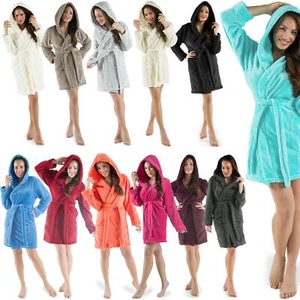 Bademantel Damen kurz Sherpa Fleece Saunamantel Morgenmantel Spa Korfu CelinaTex - Bild 1 von 48