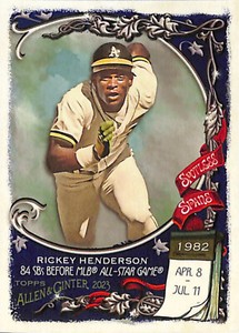2023 Topps Allen & Ginter #SS-28 RICKEY HENDERSON Athletics Spotless Spans