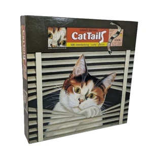 Lowell Herrero Cat Tails Puzzle Sassy Lara 500pc Curly Jigsaw Ceaco 1999 Vtg NEW - Picture 1 of 13