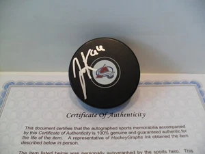 Joel Kiviranta Autographed Signed Colorado Avalanche Puck COA Bright Silver Pen - Picture 1 of 1