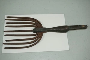Testa di lancia anguilla vintage 9 punte denti ferro e bronzo 13,5" pesca pesce gig - Foto 1 di 17