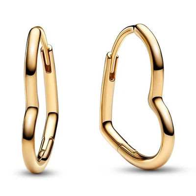 PANDORA Schmuck Damen-Ohrringe Asymmetrisches Herz Goldfarben 268307C00 - Bild 1 von 3