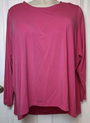 Athleta Pink Womens Oversized Long Sleeve Top Stretch Soft Size 1X Athleisure  - Image 1 of 4