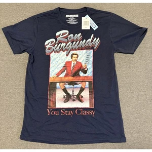 Anchorman | Men's Ron Burgundy Graphic T-Shirt | Small | NWT - Foto 1 di 3