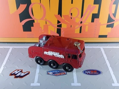 Vintage Matchbox  #63 Red Airport Fire Crash Tender Lesney England  - Image 1 of 3
