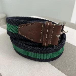 Cintura Travis Mathew Uomo Tg Extra Large XL Verde Navy Tessuto Elasticizzata Golf Sport - Foto 1 di 11