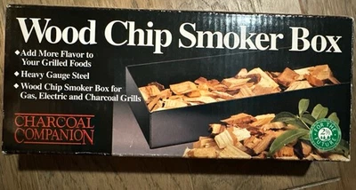 Caja de acero para ahumador de astillas de madera de compañía de carbón para parrillas de gas, eléctricas y carbón Foto 1 de 4