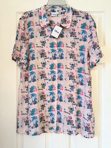 New Emp Disney Lilo & Stitch Pink Shirt Top XL BNWT Short Sleeved - Picture 1 of 5