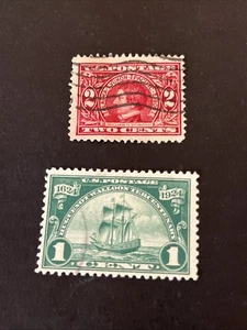 Estampillas usadas de Estados Unidos #370, 614 - Lote A-81398 - Imagen 1 de 2