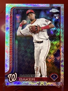 2025 Topps Chrome Logofractor Darren Baker #231 RC Washington Nationals - Picture 1 of 2