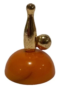 Bakelit Bowling Pin Trophäe Butterscotch Büro Schreibtisch Sammlerstück MCM 2" hoch - Bild 1 von 7