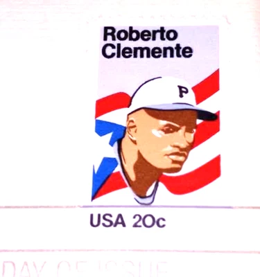 Roberto Clemente - American Sports Series - 22kt Gold Replica Stamps - Image 1 of 4