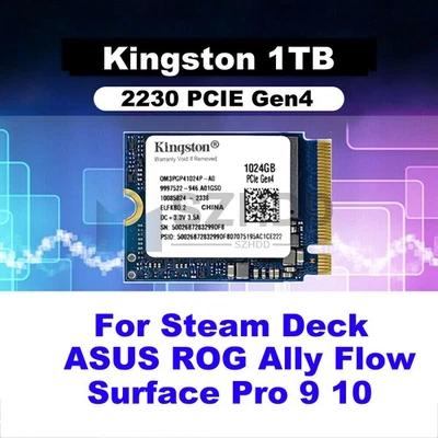 2230 SSD 1TB NVMe PCIe for Microsoft Surface Pro 9 10 ASUS ROG Ally Steam Deck - Image 1 of 4