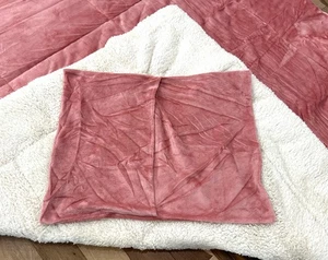 2-teiliges wendbares Mikromink Sherpa-Bettwäscheset mit Sham Twin/Twin XL rosa/rouge - Bild 1 von 9