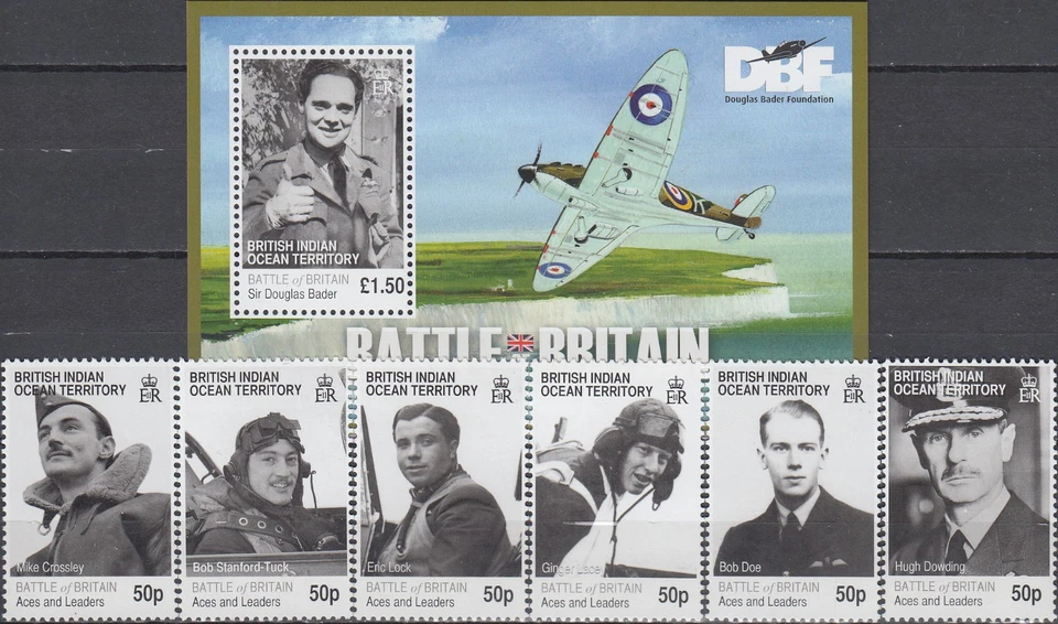 BIOT Set & S/S Batalla de Gran Bretaña Segunda Guerra Mundial 2010 MNH-22 Euro Foto 1 de 1