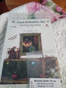 PATCH ABILITIES Quilt Pattern - OLD TIME CHRISTMAS - P119- 12" x 14" - Picture 1 of 3