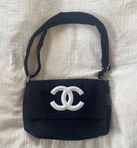 CHANEL Neuheit Coco Mark Schultertasche Flor Stoff schwarz Duty-Free exklusiv JPN - Bild 1 von 10