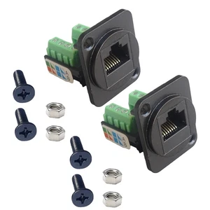 Computer Module D-Shape RJ45 Super Category 5 Wiring CAT5E 86 Panel 1U4710 - Afbeelding 1 van 7