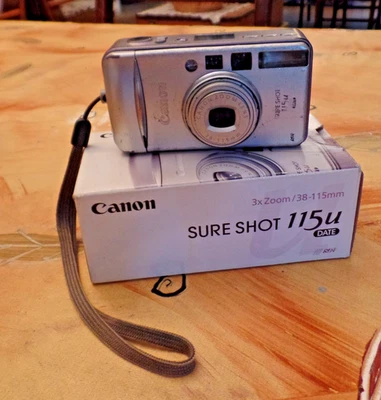Canon Sure Shot 115 U Date Film Camera with Box - Image 1 of 4