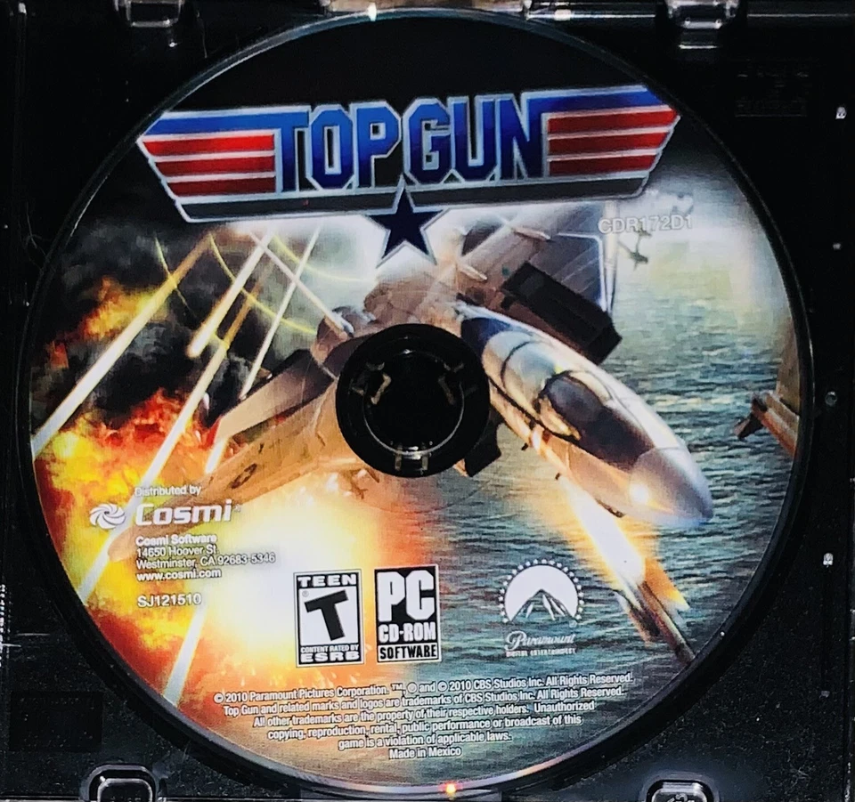 Top Gun PC Game Scream Through Skies F-22 Raptor Or Stealth Bomber Disc Only - Image 1 of 1