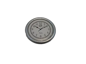 Dolls House Wall Clock Modern Non-Working Silver Kitchen Miniature 1:12th Scale - Picture 1 of 8