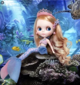 NRFB Neo Blythe Tasha Mermaid Doll with Legs Tiara - Picture 1 of 6