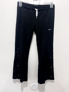 VTG Y2K Nike Girls Mesh Fabric Track/ Basketball Warmup Snap Leg Pants Sz S 7-8 - Picture 1 of 7