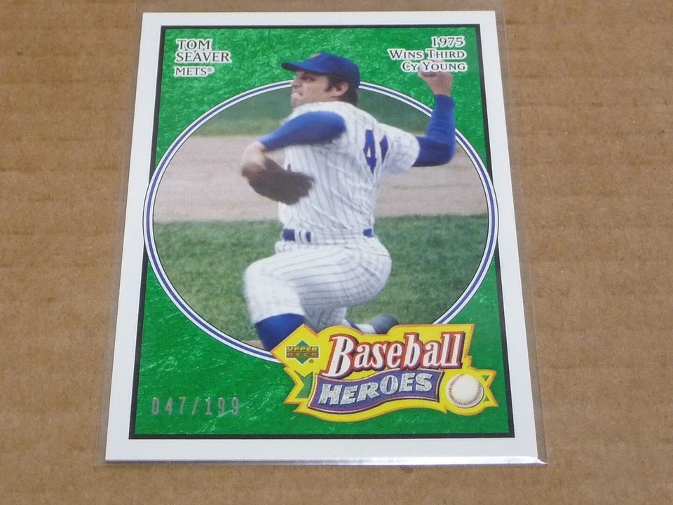 2005 Upper Deck BASEBALL HEROES TOM SEAVER GREEN METS 47/199 #28 N207 - Image 1 of 1