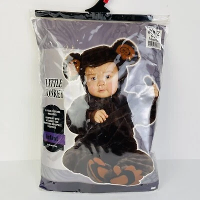 Charades Plush Monkey Halloween Costume Tail Headpiece Infant Size 6-18 Months - Image 1 of 4