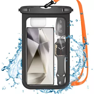 Large Waterproof Phone Pouch Case Cellphone Dry Bag for Samsung S24 S23 FE Ultra - Picture 1 of 12