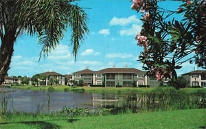 Publicidad de apartamentos Carrollwood en Tampa Florida, postal vintage - Imagen 1 de 2