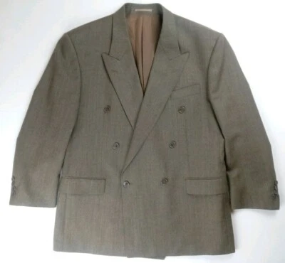 Yves Saint Laurent Brown Double Breasted Blazer Wool Size 54R EU 44 US  - Image 1 of 4