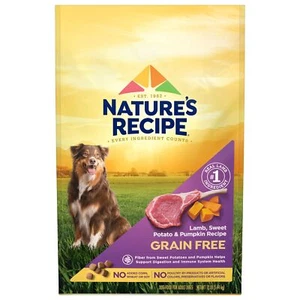 Nature's Recipe Grain Free Dry Dog Food, Lamb, Sweet Potato & Pumpkin Recipe,... - Picture 1 of 10