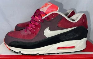 Nike Air Max 90 Premium Team Red Mortar Herren Tigerstreifen Turnschuhe Größe 8 Schuh - Bild 1 von 10