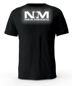 New Mexico NM State Reflective Logo Black T-Shirt - Picture 1 of 3