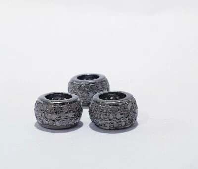 Pflastern Diamant 1pc Abstandhalter Perlen 925 Sterlingsilber, Rondellen 8mm - Bild 1 von 4