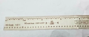 HO Ruler - Clear Accurate Flexible Polyester w/Sepia hatchmarks 12"L x 3/4"W USA - Picture 1 of 4