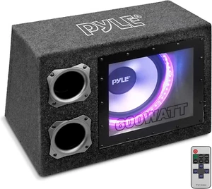 Single 12" Inch Vented Subwoofer Enclosure - 600 Watt Peak Power Car Audio Sub W - Picture 1 of 7