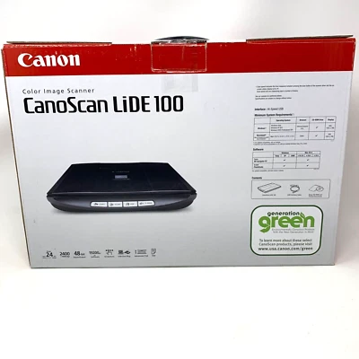 Canon CanoScan LiDE 100 2400 dpi Flatbed Color Image Scanner System 2923B002 NEW - Image 1 of 4