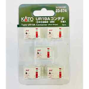 Kato N JOT Red Stripe Type UR19A Shipping Containers 5 Pack 23-574 New