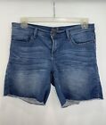 Seven 7 Blue Shorts Women’s 8 Sexy Relaxed Cotton Stretchy Mid Rise