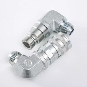 7246795 7246781 Male Female Hydraulic Flat Coupler for Bobcat Skid Steer Loader - Foto 1 di 4