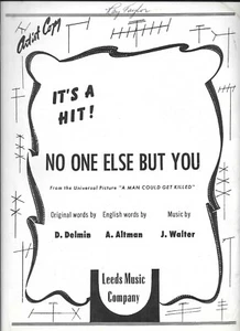 "No One Else But You" sheet music from "A Man Could Get Killed" 1965 - Picture 1 of 1