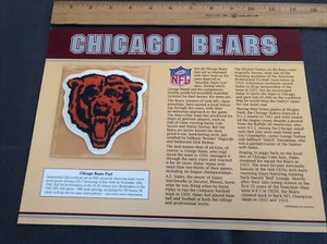 CHICAGO BEARS Willabee & Ward NFL Golden Age Of Football Team Patch 🏈 1995 - Picture 1 of 5