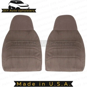 1994-1997 Fits Ford F150 F250 XLT Driver/Passenger Top Cloth seat Covers Tan - Picture 1 of 9