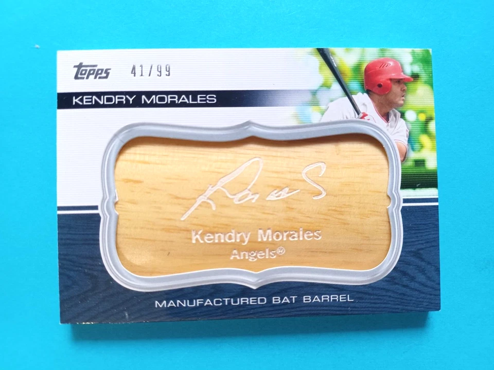 Actualización Topps 2010 barril de murciélago fabricado por Kendry Morales #41/99 Anaheim Angels Foto 1 de 3