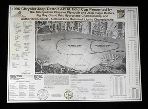 1996 Chrysler Jeep Detroit APBA Gold Cup Unlimited Hydroplane Course Survey - Picture 1 of 11