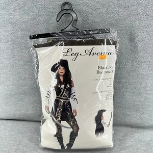 LEG AVENUE - Women's Adult Black Sea Sexy Buccaneer Pirate Costume Size Large - Picture 1 of 6