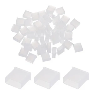50 pièces prises de port USB mâle couvercles capuchons plastique anti-poussière transparent - Photo 1 sur 7