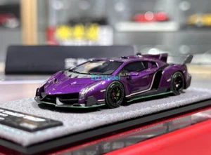 AUS DMH 1:64 Purple Veneno Super Racing Sports Model Diecast Resin Car - Picture 1 of 10